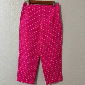 Briggs pink and white polka dot pants